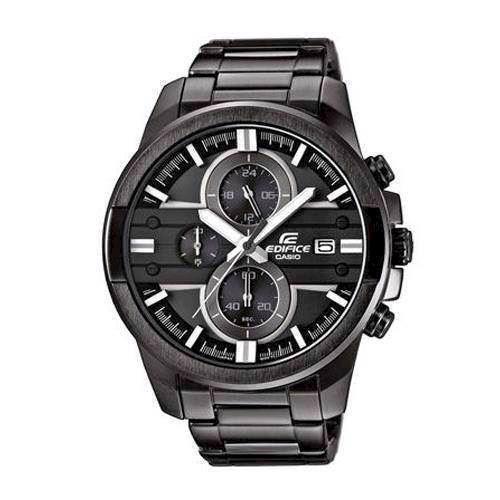 Image of IP sort rustfri stål Edifice quartz med chrongraph (5451) Herre ur fra Casio